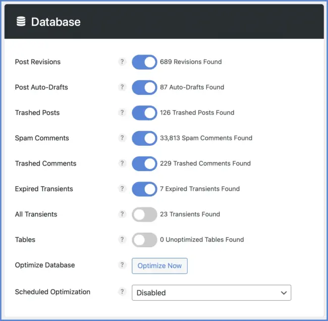 Perfmatters Scheduled Optimization