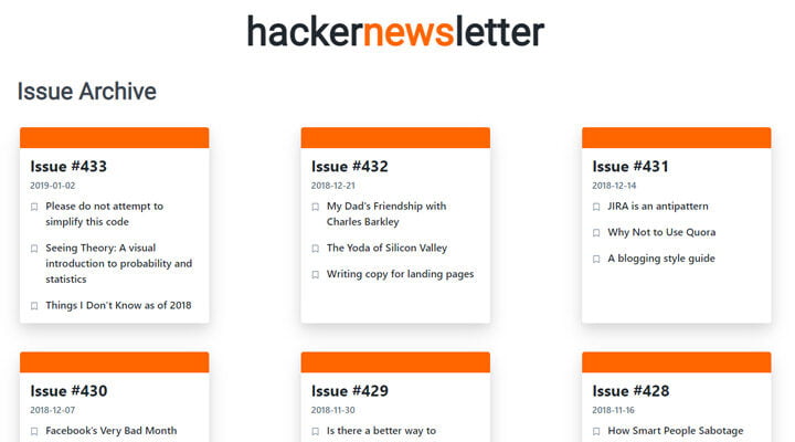 hacker newsletter