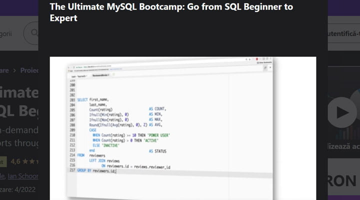 mysql database bootcamp beginner to expert course