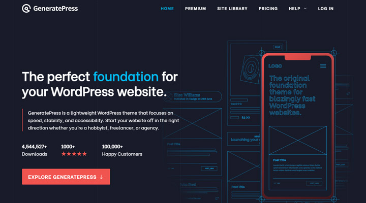 GeneratePress wordpress block theme