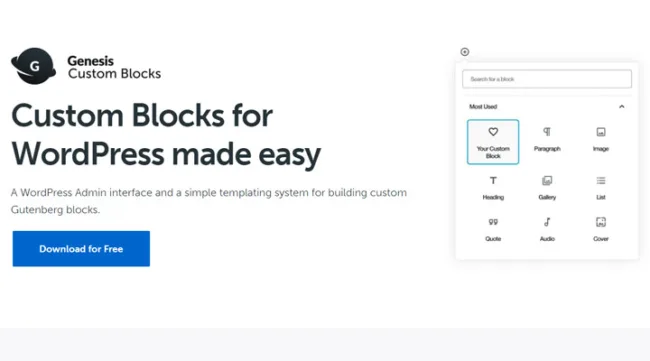 Genesis-Custom-Block-WordPress-block-plugins