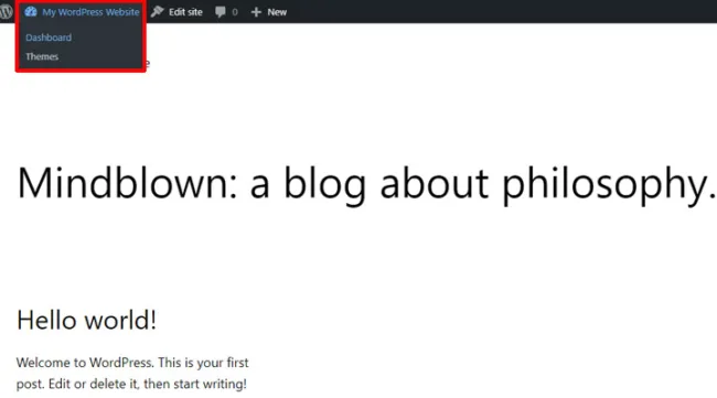 WordPress-dashboard