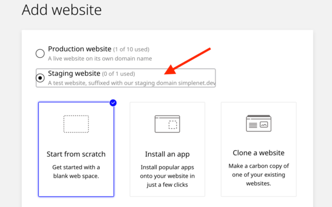 Staging-Website-in-Simplenet-Control-Panel